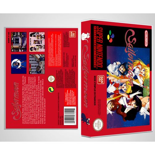 Boitier Du Jeu " Sailormoon ", Super Nintendo, Français. Hd. Sans Le Jeu.