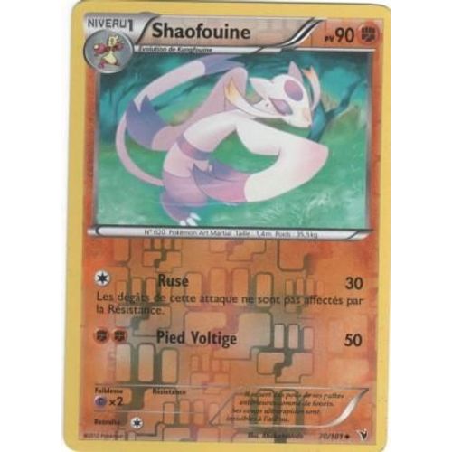 Carte Pokémon "Shaofouine" Pv90 Holo Reverse 70/101