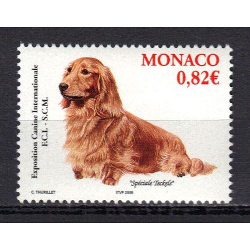 Monaco 2005 : Exposition Canine Internationale "Spéciale Teckel" - Timbre Neuf **