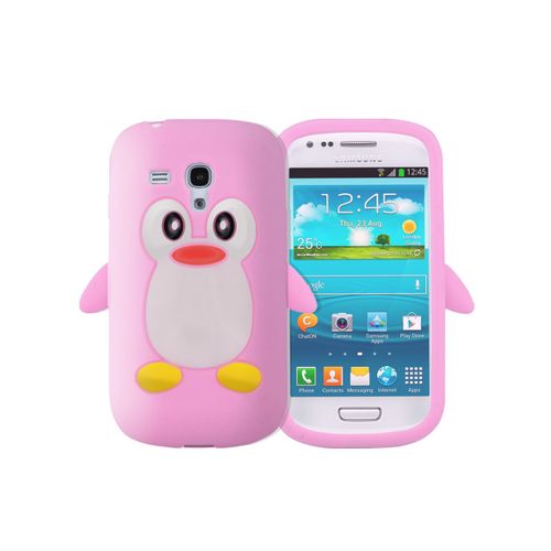 Coque Samsung Galaxy S3 Mini Pingouin-Rose Clair
