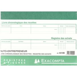 Registre des Recettes et Achats - Auto-Entrepreneur EXACOMPTA 4410E