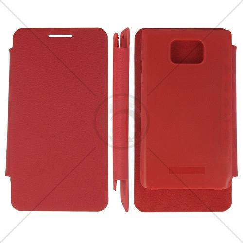 Ego Etui Flip Case Pour Samsung I9100 Galaxy S2 Rouge
