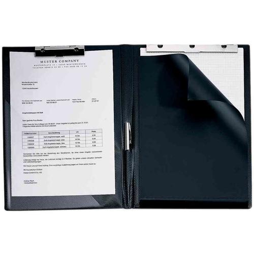 Hetzel Chemise Porte-Bloc, Format A4, Noir, Fine Reliure