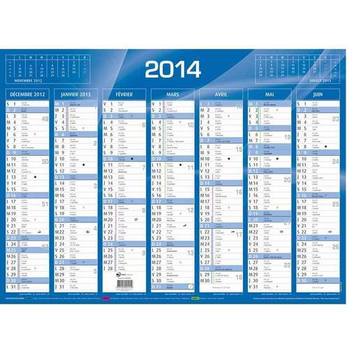 Quo Vadis Calendrier Mural 2014 270 X 210 Mm Bleu