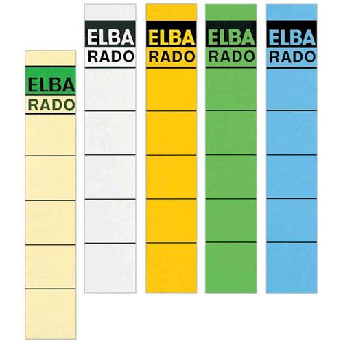 Elba Étiquettes Pour Dos De Classeur "Elba Rado"-Court/Large