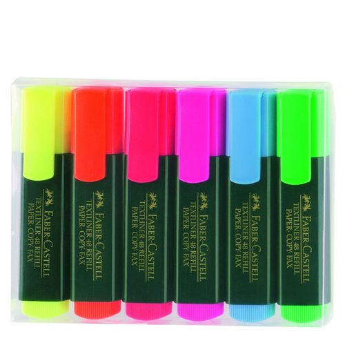 Faber-Castell Surligneur "Textliner 48 Refill" Pack De 6