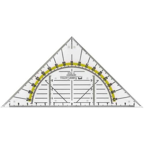 Faber-Castell Equerre Rapporteur Bk 25 Hypothénuse 14 Cm