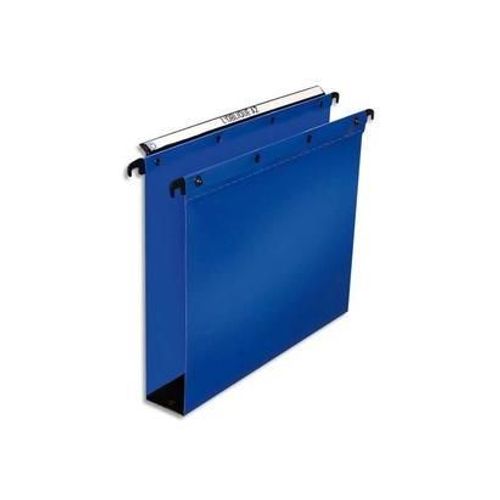 L'oblique Az Pack 10 Dossiers Suspendus Polypro Ultimate Fond 80 Bleu Pour Tiroir