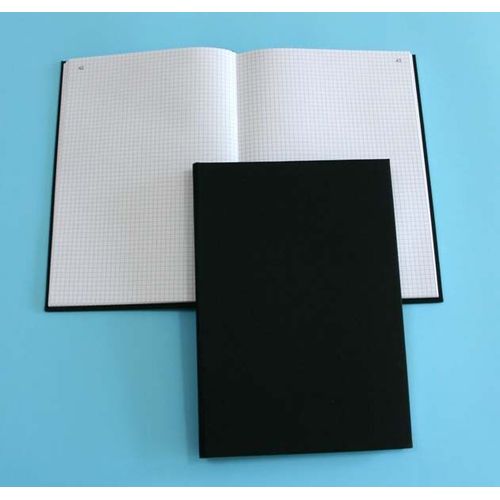 Elve Registre Toilé Std 200p Quadrillé Folioté 31x21 Noir