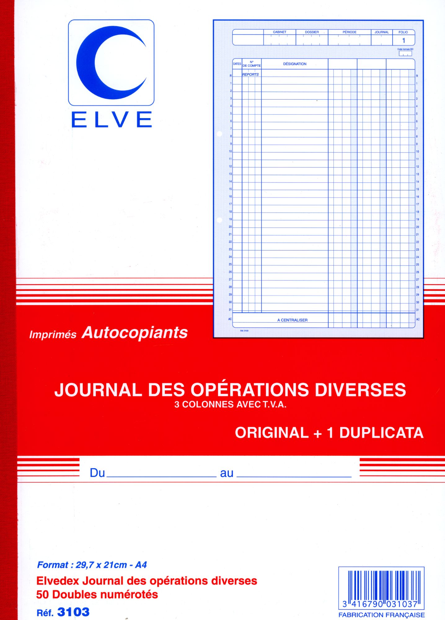 Elve Journal Operations Diverses Tva 297x210 50/2+0 Elvedex