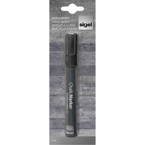 Sigel Marqueur À Craie, Liquide À Base D'eau, Noir,