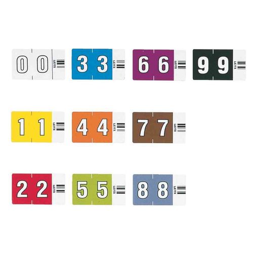 Leitz Ziffernsignal Orgacolor "1", Auf Streifen, Gelb