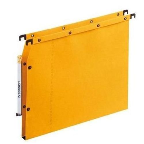 L'oblique Az Boîte De 25 Dossiers Suspendus Az Pour Armoire Azv Fond 15 Jaune Or