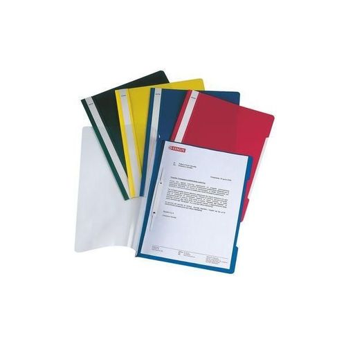 Leitz 25 X Chemise À Lamelle Standard, Format A4, En Pvc, Bleu,
