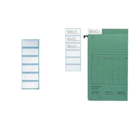 Leitz Blanko-Beschriftungsschildchen, (B)50 X (H)20 Mm, Weiß