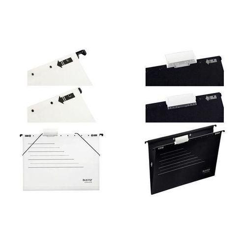 Leitz 5 X Alpha Active Hängemappe, A4, Seitlich Offen, Schwarz