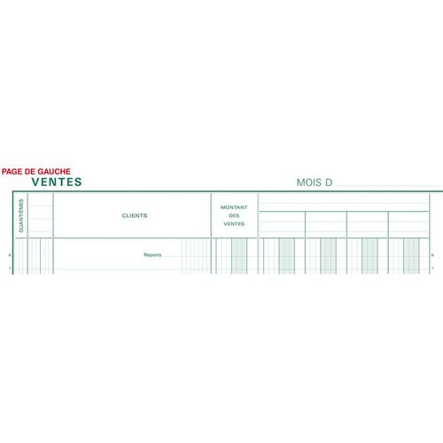 Exacompta Piq. 32/25 Ventes 15 Colonnes 80p.
