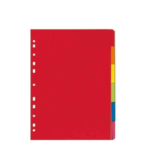 Herlitz Intercalaire En Carton, Uni, A4, Coloré, De 6 Pièces