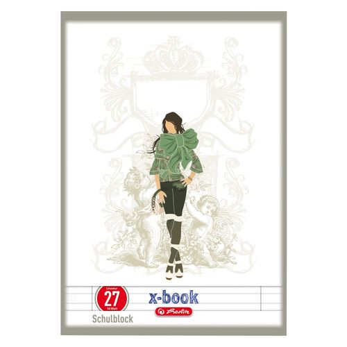 Herlitz 1x Bloc Scolaire Format A4 Linéature 27 + 2 Marges 50 F 70g