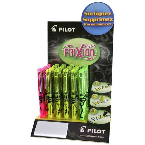 Pilot Présentoir De 36 Surligneurs Frixion Light 24 Jaune, 6 Vert, 6 Rose