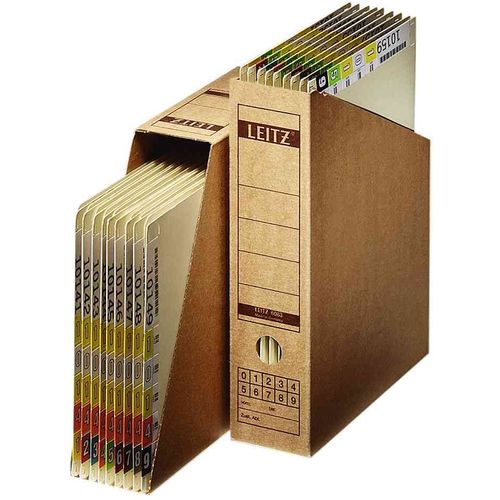 Leitz 10 X Porte-Revues Pour Archivage, A4, En Carton Onduleé,