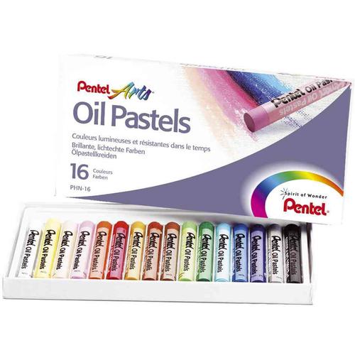 Pentel Rts Pastels À L'huile Phn4, Étui En Plastique De 16