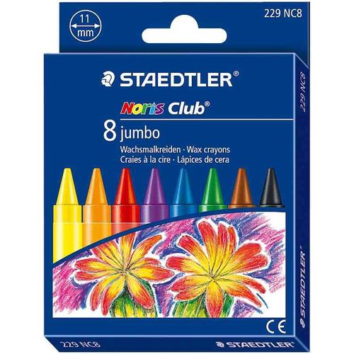 Staedtler Craie À La Cire Noris Club Jumbo, Étui Carton De 8