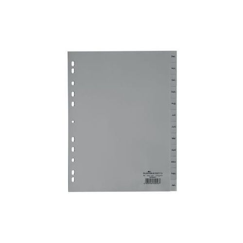 Durable Kunststoff-Register, Monate, A4, Januar Dezember