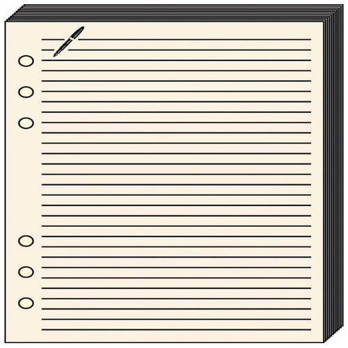 Quo Vadis Recharge Accessoires Organiseur Fiches Notes Timer 29 Ivoire 21 X 29 Cm