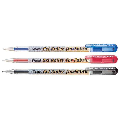 Pentel Stylo Roller Encre Gel Bn15 0,5 Mm Spécial Textile Noir