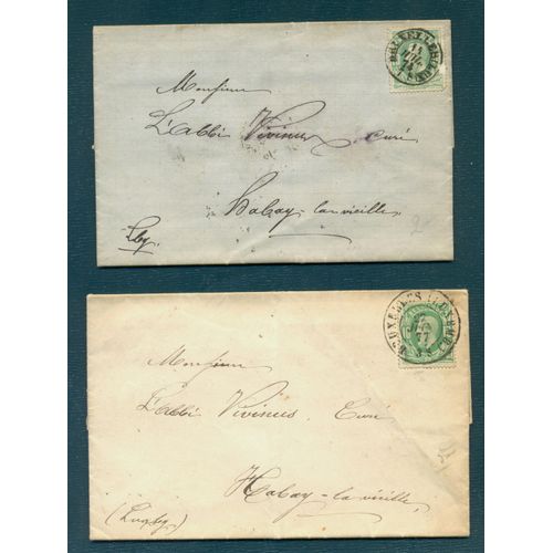 Belgique - Lettre De 1874 Et 1877  - Timbres Leopold Ii.