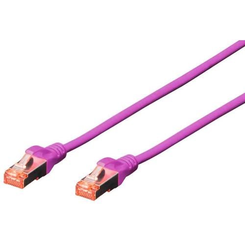 DIGITUS Professional - Cordon de raccordement - RJ-45 (M) pour RJ-45 (M) - 2 m - SFTP - CAT 6 - démarré, sans halogène, sans crochet - violet
