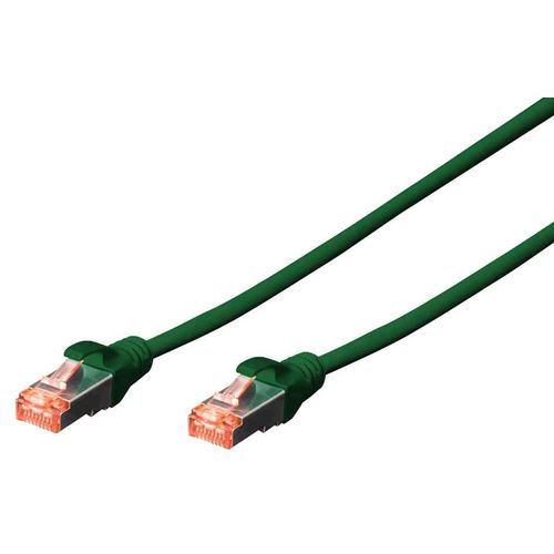 DIGITUS Câble patch RJ45 LSOH AWG 27/7 CAT 6 S/FTP Blindé Bt Rouge 3 m Vert