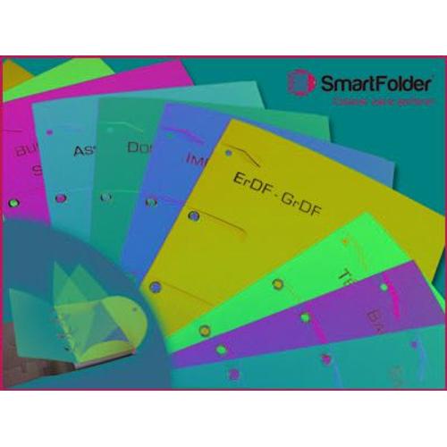 Smartfolder Pack 12 Chemises Pré-Imprimées "Banque, Edf, Telecom Etc¿