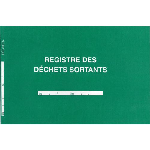 Elve Registre Des Déchets Sortants 210 X 297 Horizontal 108 Pages