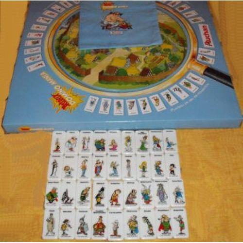 Jeu De Dominos Asterix Complet 36 Pièces + Plateau Et Sac