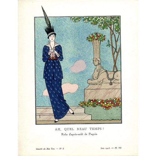 Lithographie "Ah, Quel Beau Temps !"