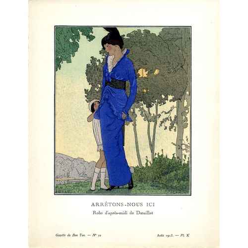 Lithographie "Arrêtons-Nous Ici"