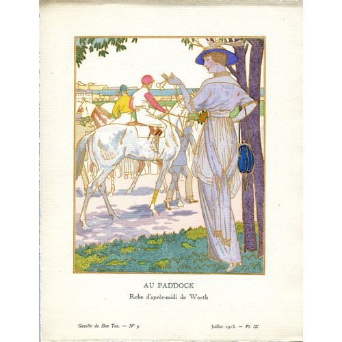 Lithographie "Au Paddock"