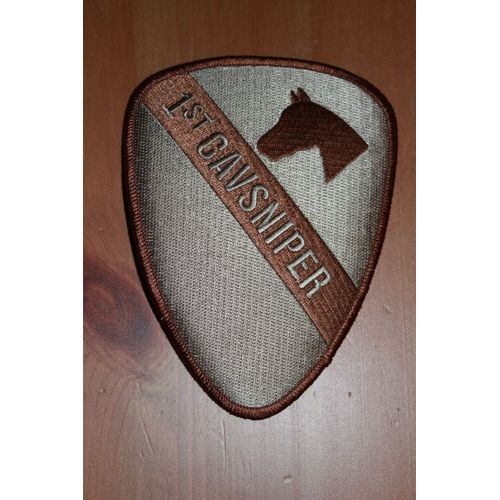 Insigne Tissu D'epaule De La 1 Ere Division De Cavalerie Nbsp;Us De Couleur Tan Sniper
