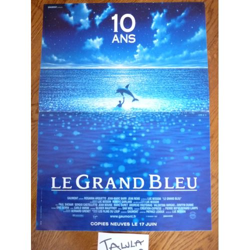 Le Grand Bleu De Luc Besson Avec Jean-Marc Barr... - Affichette Originale De Cinéma 40 X 60 Cm