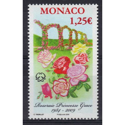 Monaco 2009 : 25è Anniversaire De La Roseraie Princesse Grace : Roses - Timbre Neuf **