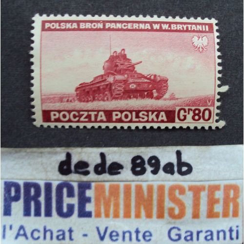 Pologne.. 80 Gt Poczta Polska . Gouvernement Polonais En Exil À Londres . Poste Britannique . Non Oblitéré.