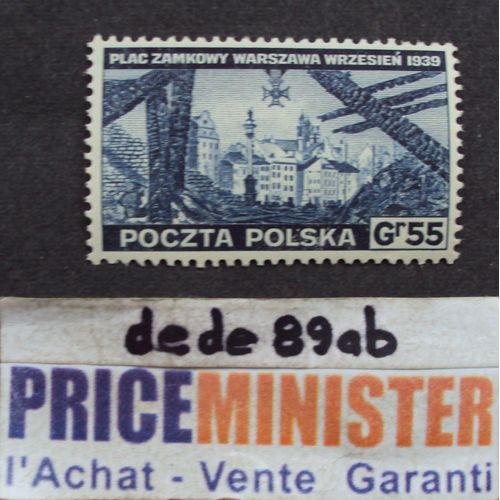 Pologne..  55 Gr Poczta Polska . Gouvernement Polonais En Exil À Londres 1941 . Poste Britannique . Non Oblitéré.