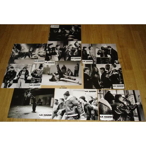 La Haine - Jeu De 10 Photos D'exploitation Cinématographique Originale - Format 21x27 Cm - Un Film De Mathieu Kassovitz Avec Karim Belkhadra, Vincent Cassel, Hubert Kounde, Said Taghmaoui - Année 1995