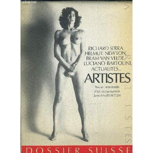 Artistes Revue Bimestrielle D'art Contemporain Janvier Fevrier 1981 N°7.