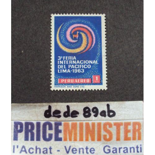 Pérou.. 1s Peru Aereo . 3è Feria Internacional Del Pacifico . Lima 1963 .