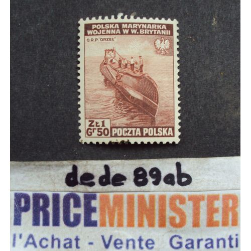 Pologne..  1 Zt 50 Gr Poczta Polska 1941 . Gouvernement En Exil .