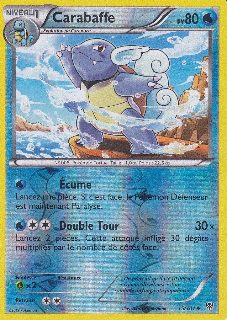 Carte Pokemon - Carabaffe - 15/101 - Reverse - Explosion Plasma -