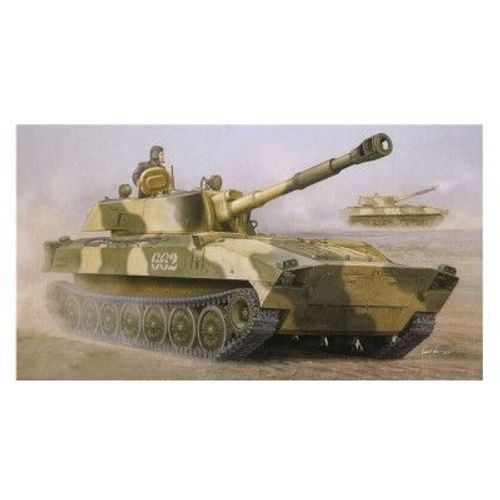 Maquette Char : 2s1 Gvozdika Canon Howitzer 122mm Automoteur Soviétique-Trumpeter